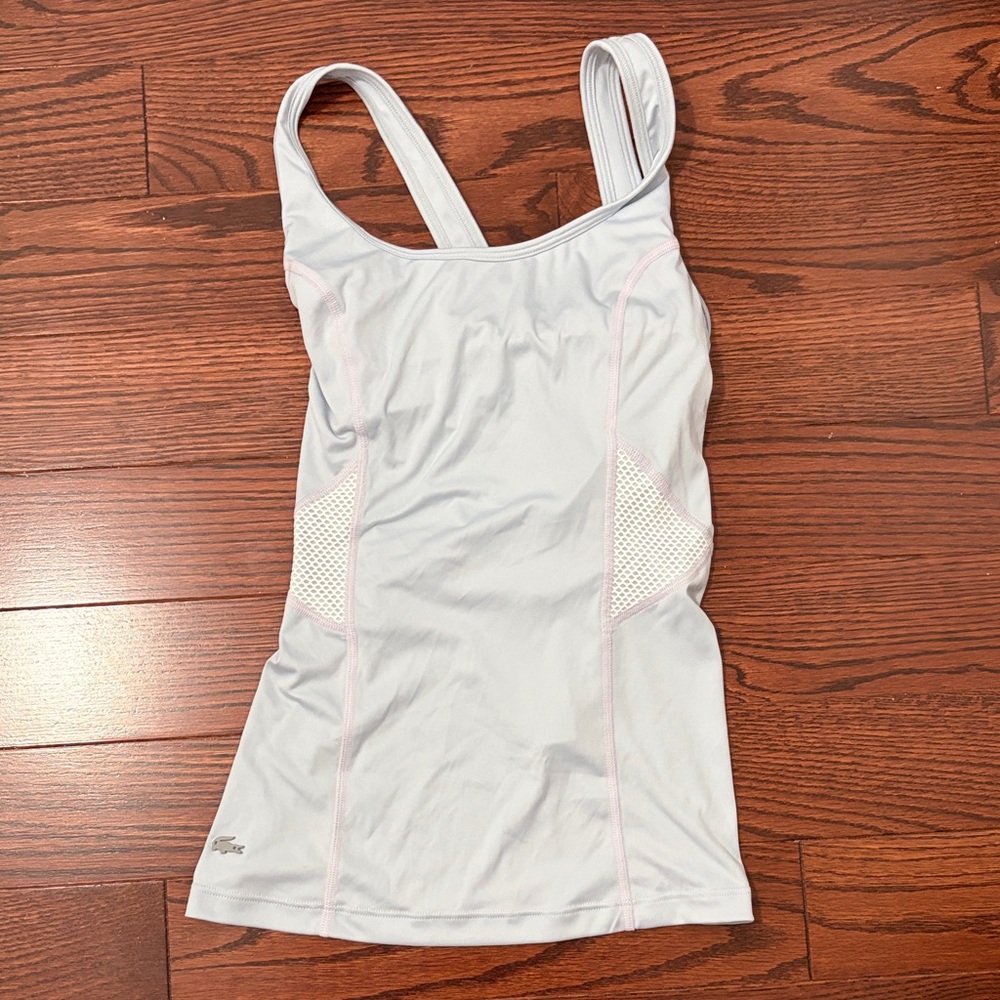 Lacoste Sport Blue Gray Tank with Built in Support